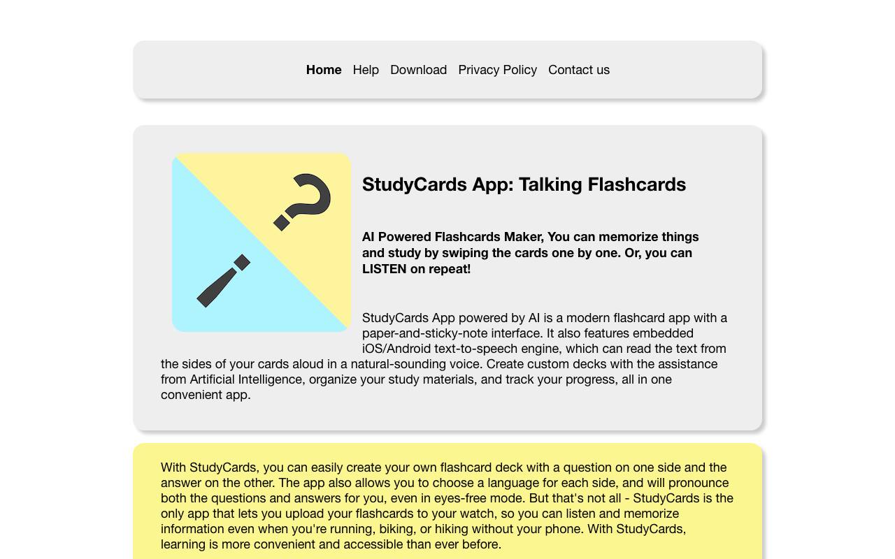 StudyCards App screenshot