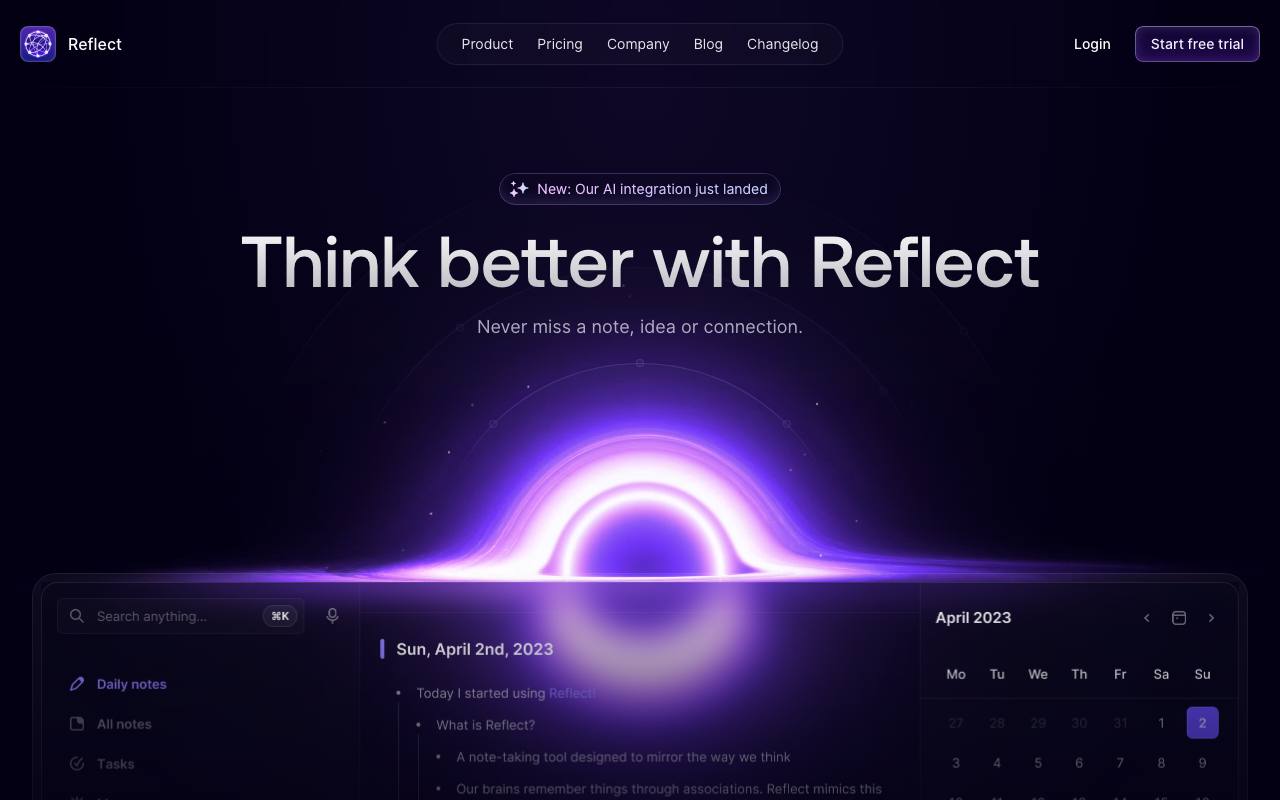 Reflect AI screenshot