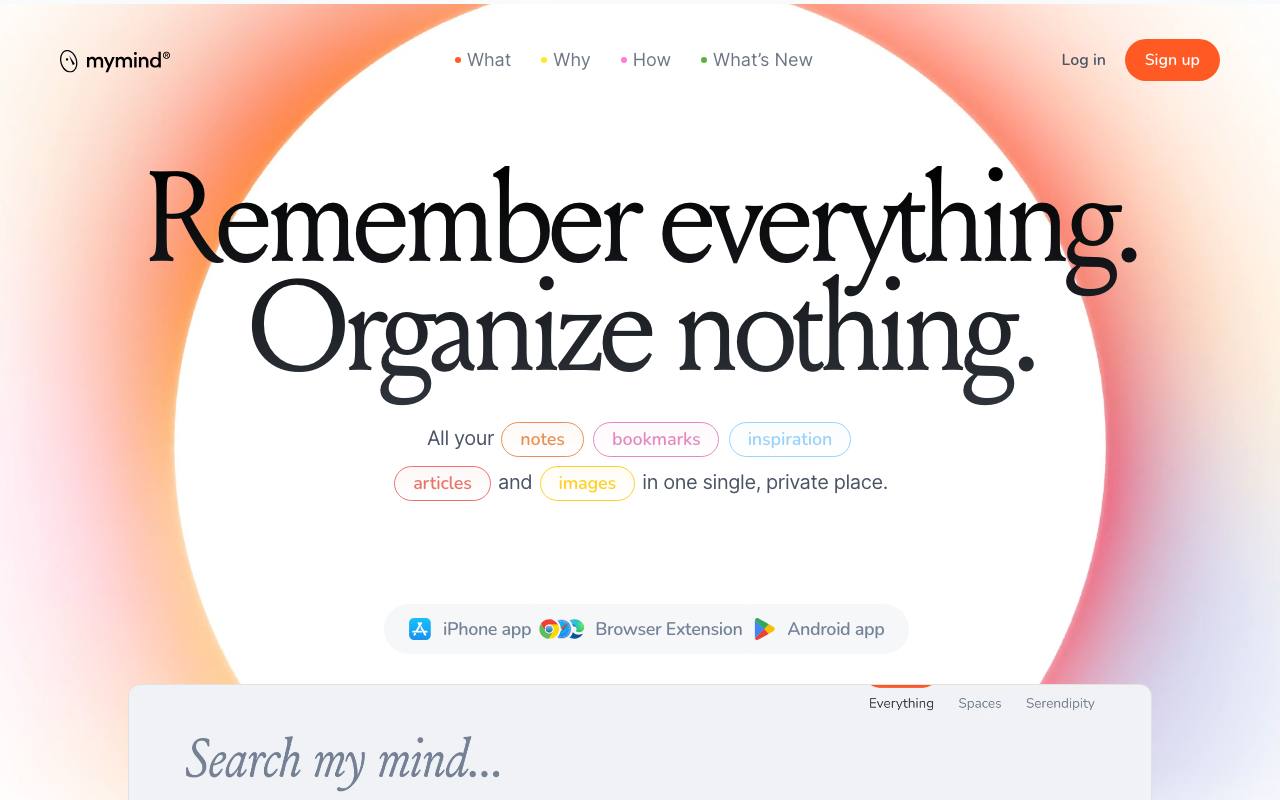 MyMind screenshot