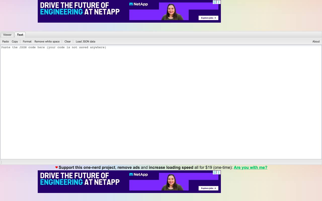 Generate JSON screenshot