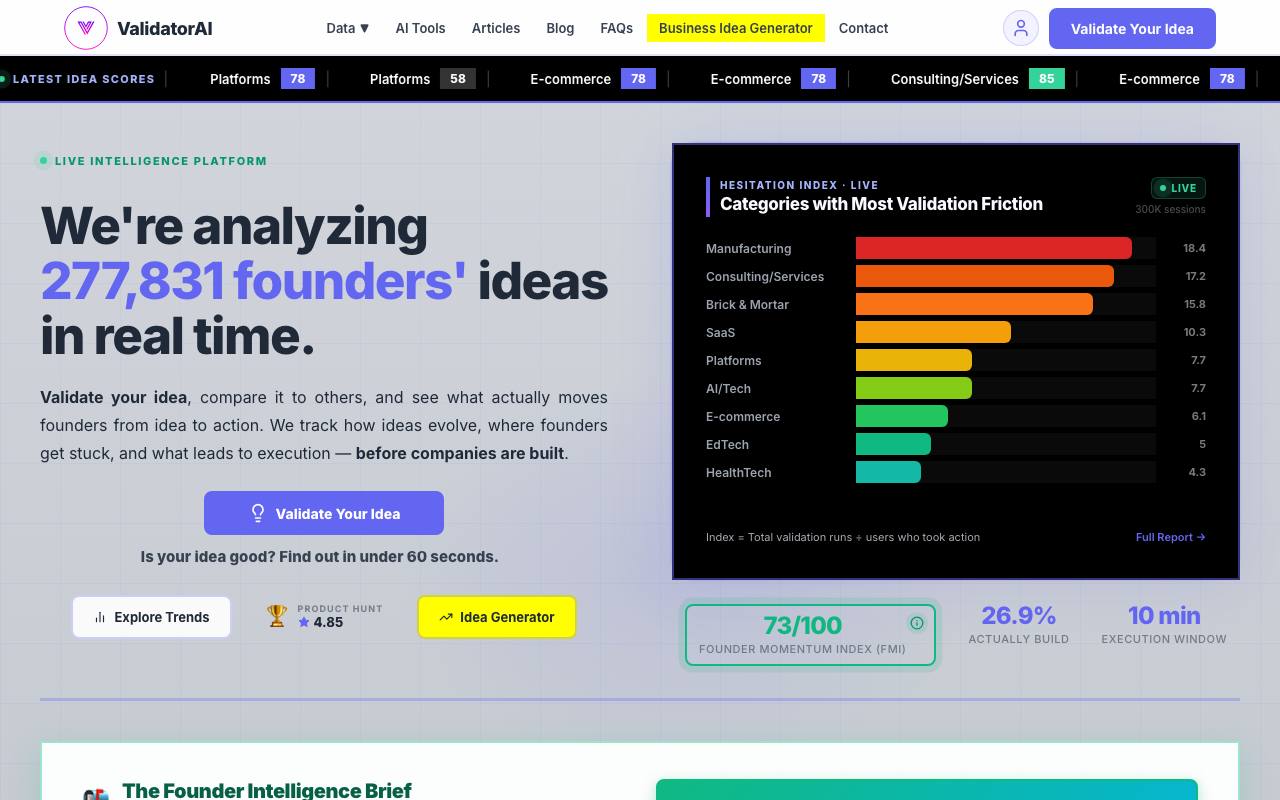 Validator AI screenshot
