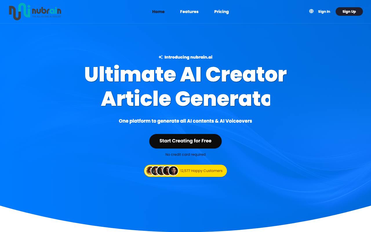 Nubrain AI screenshot