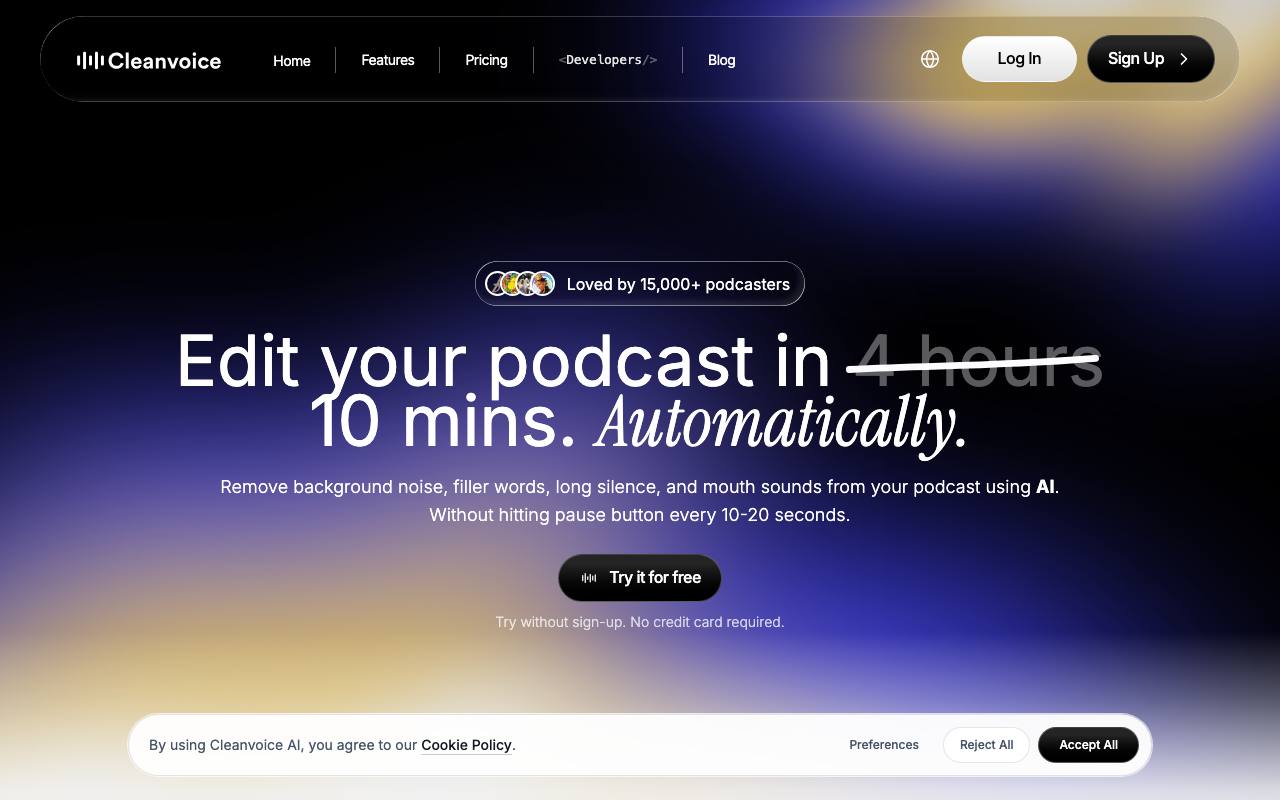 Cleanvoice AI screenshot