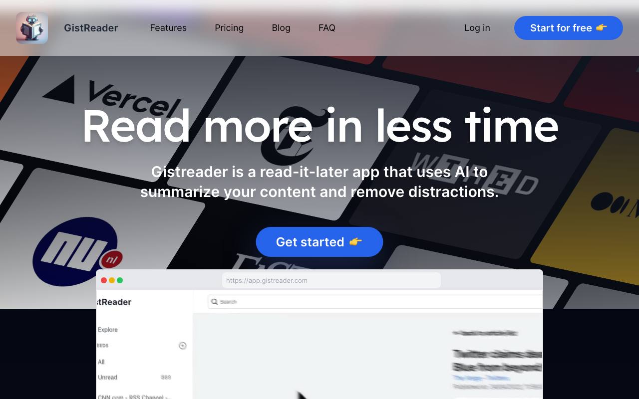 GistReader screenshot