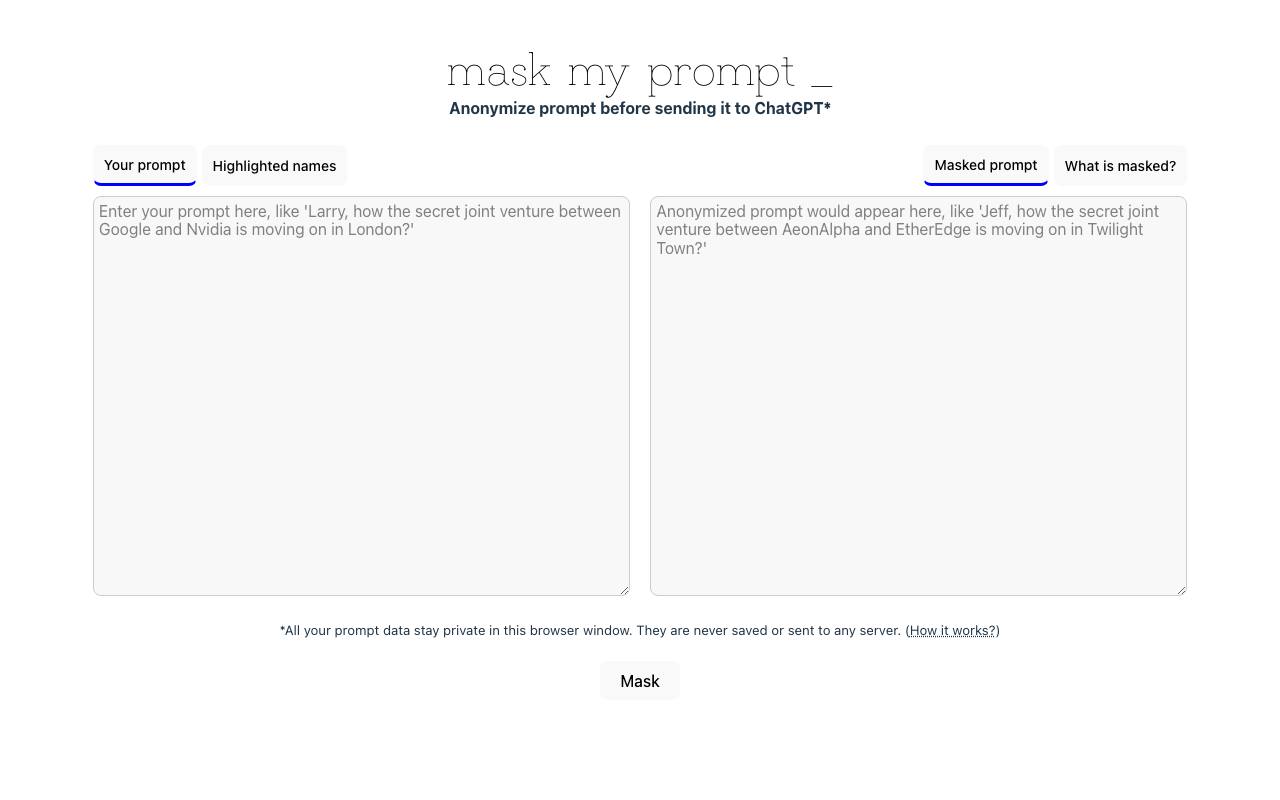 MaskmyPrompt screenshot
