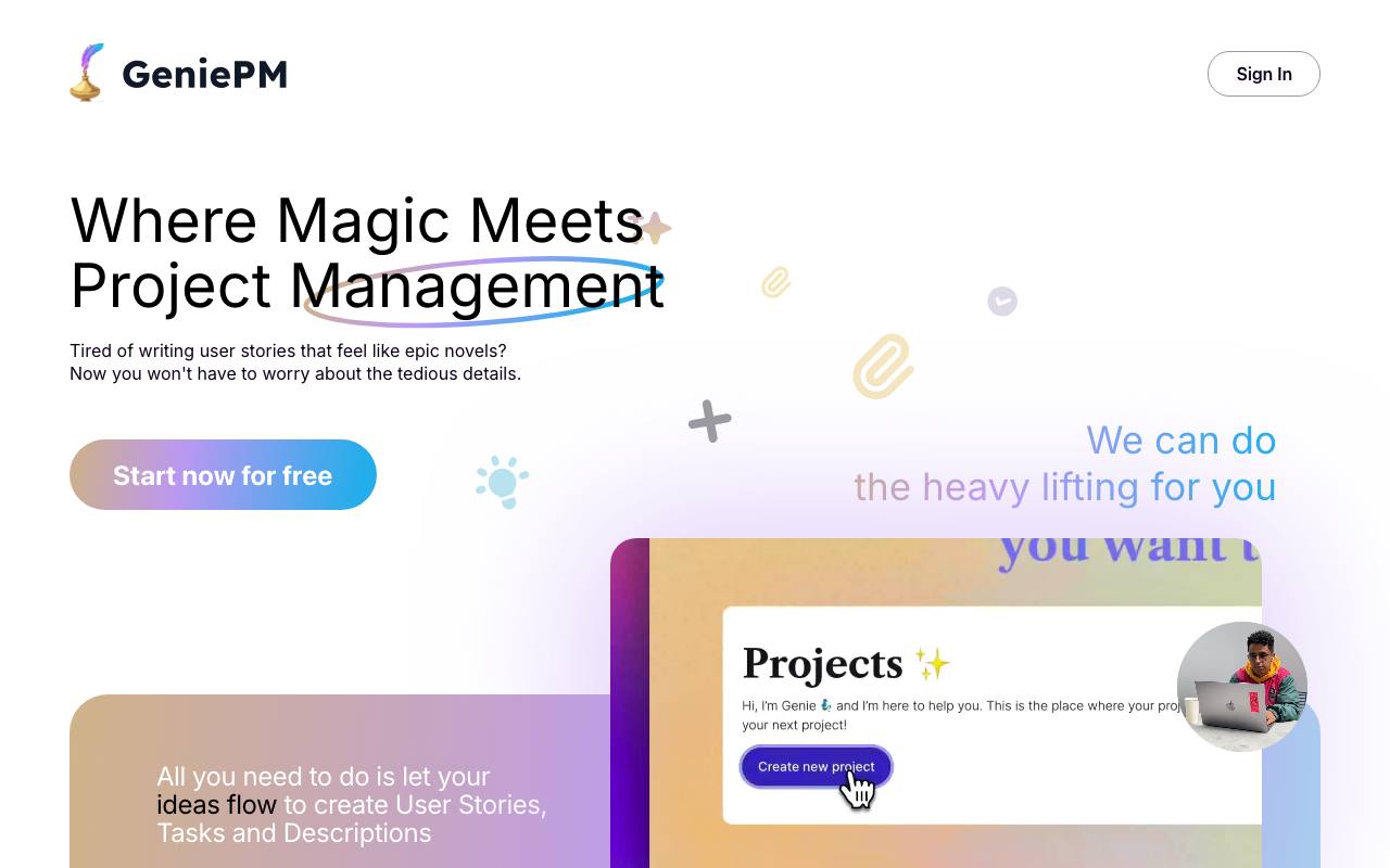 GeniePM screenshot