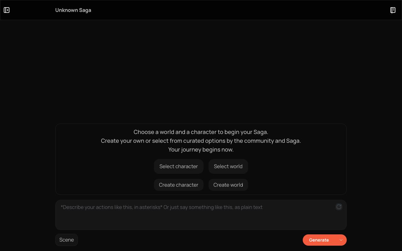 Saga screenshot