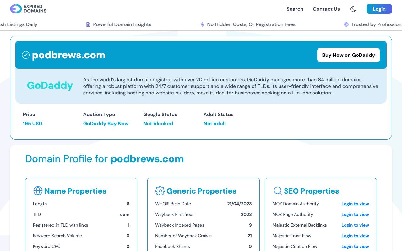 Podbrews screenshot