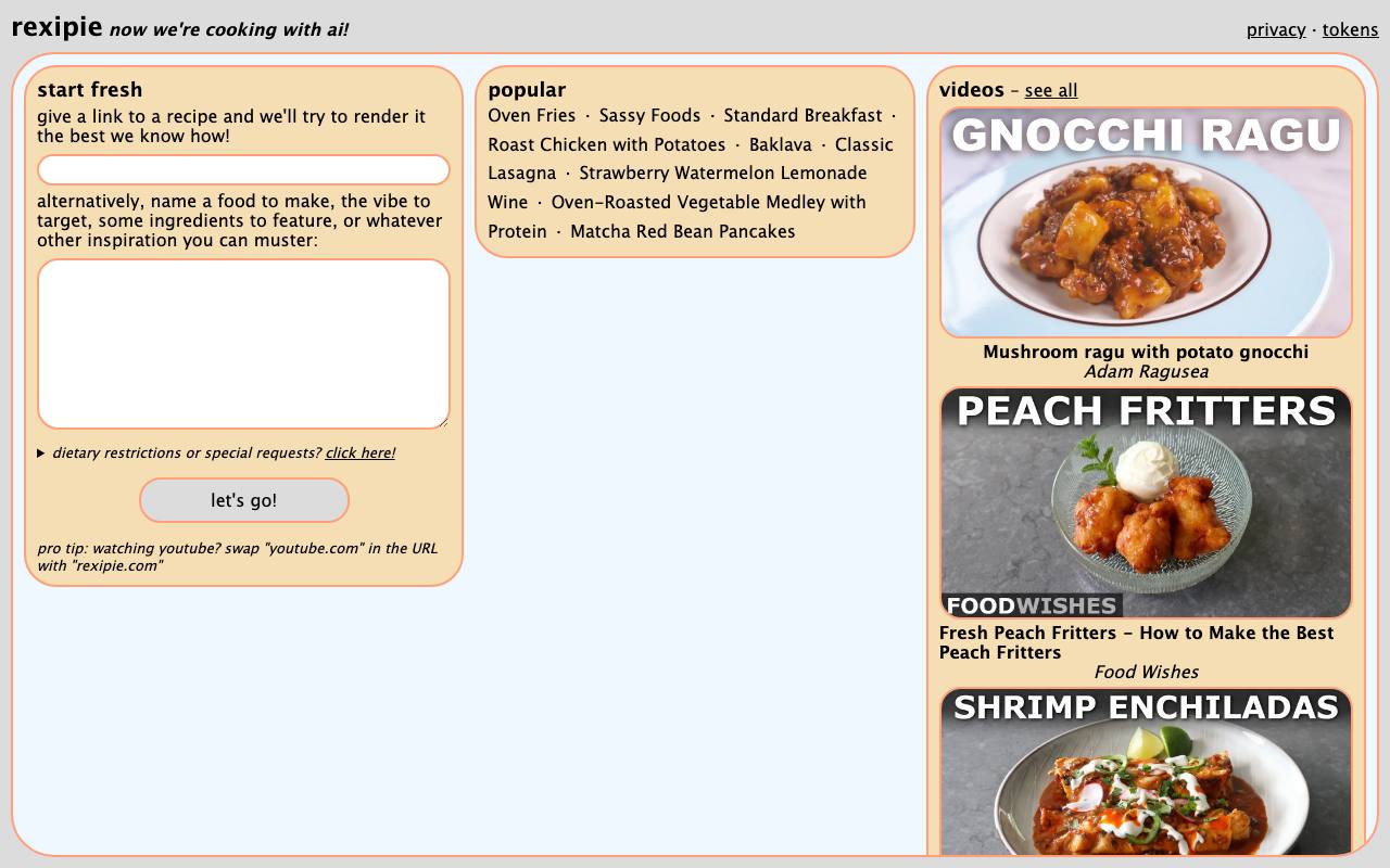 Rexipie screenshot