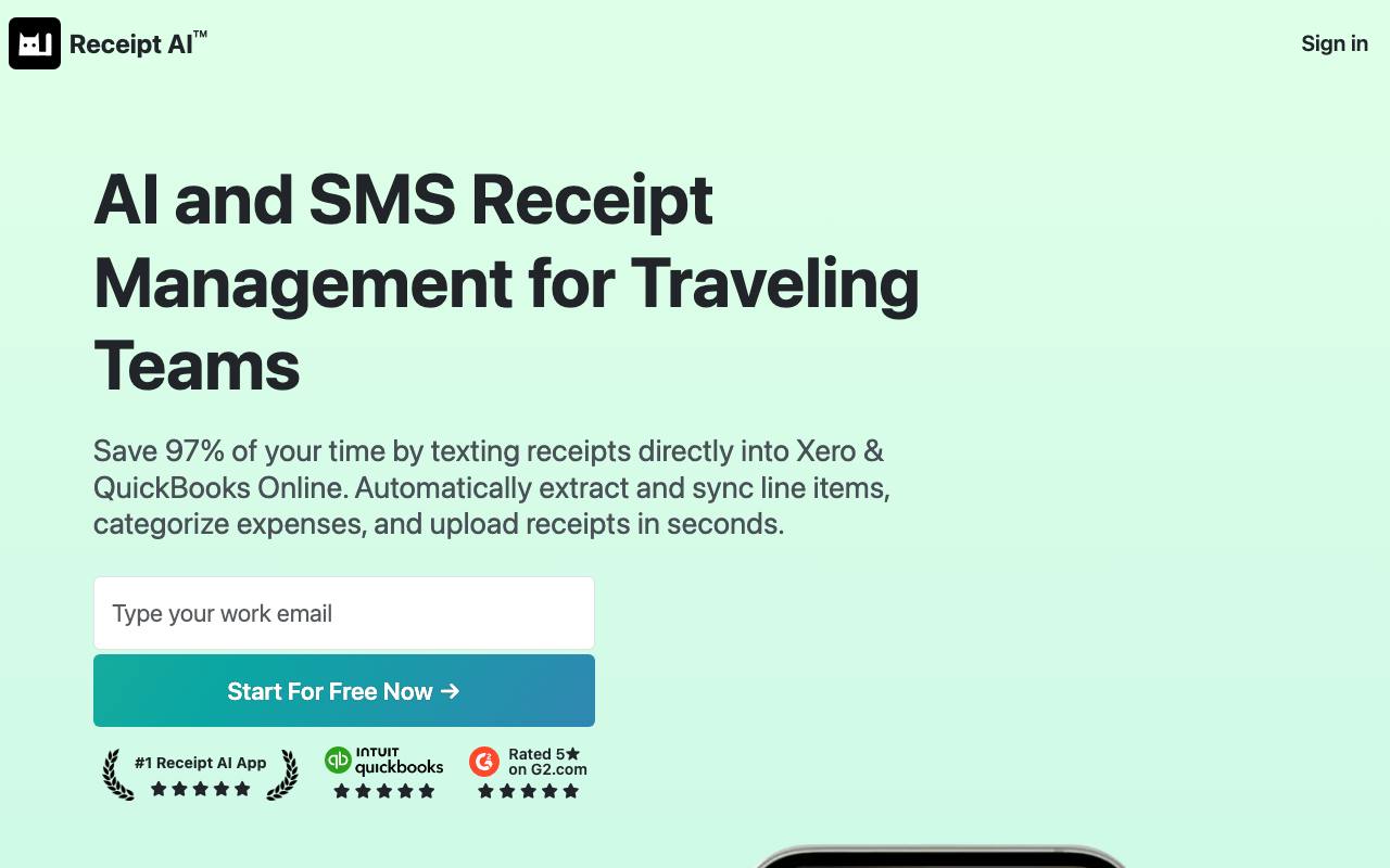 Receipt AI screenshot