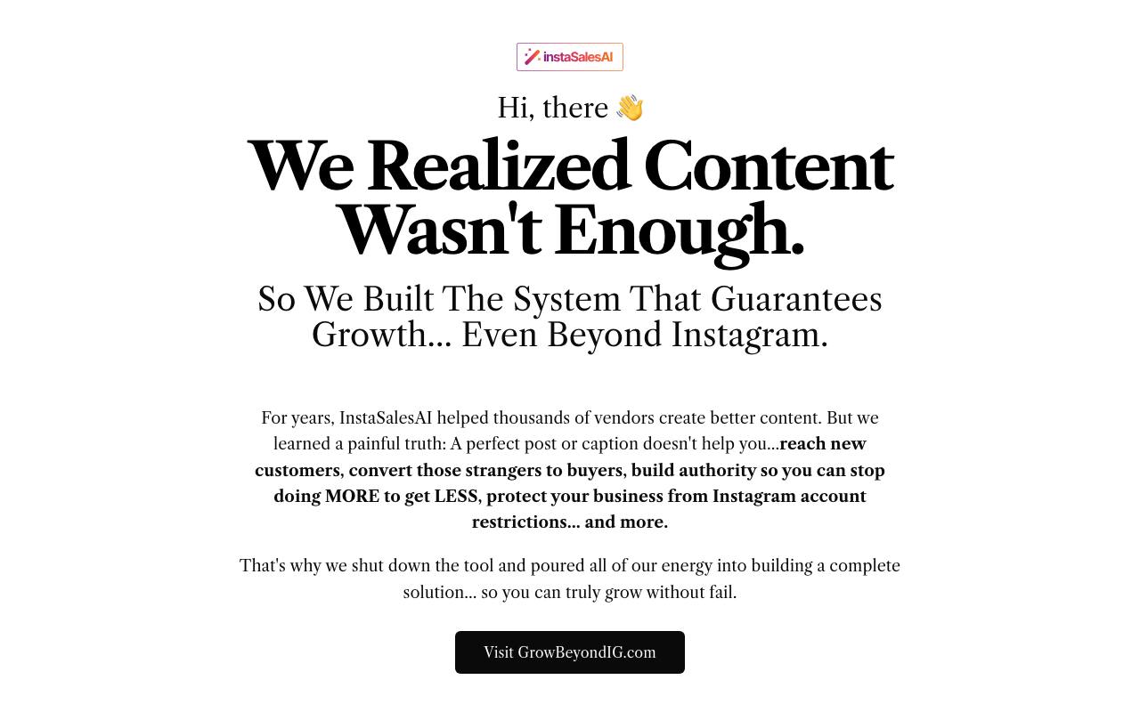 InstaSalesAI screenshot