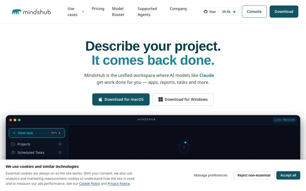 MindsDB screenshot