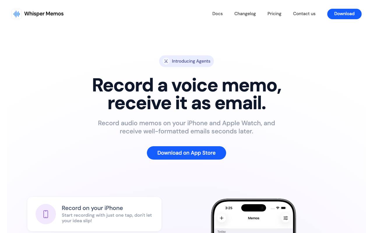 Whisper Memos screenshot