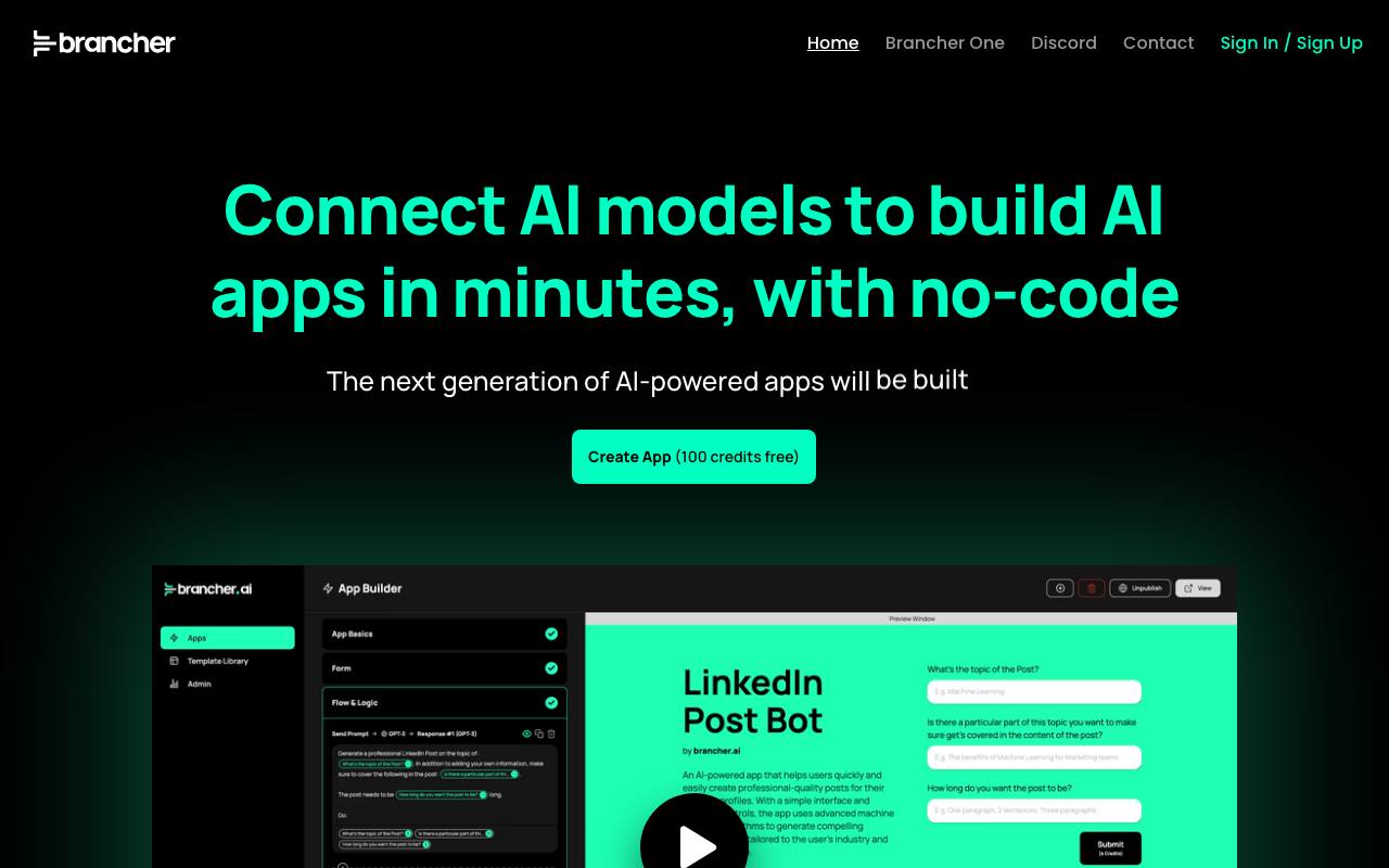 Brancher AI screenshot