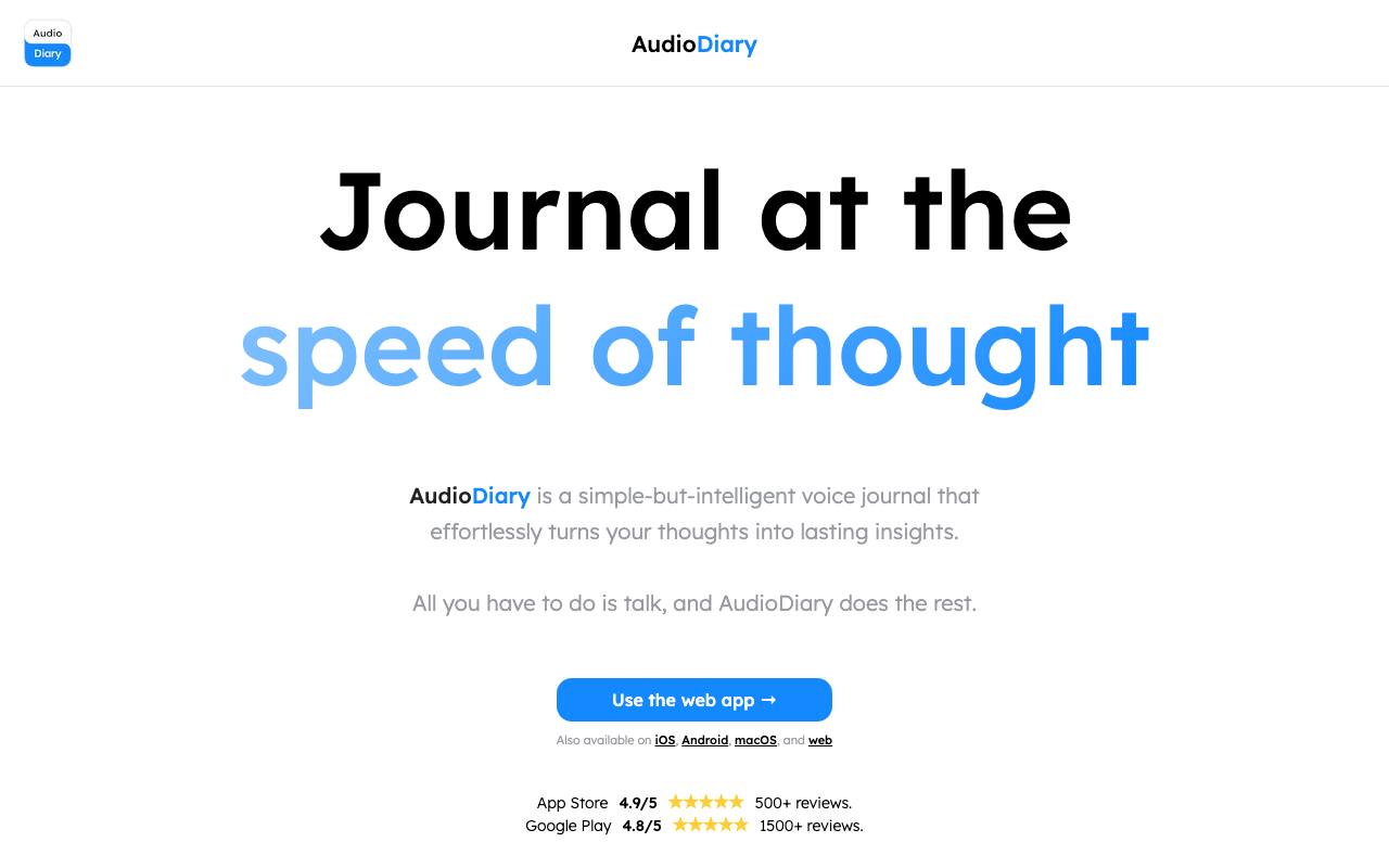 Audio Diary screenshot