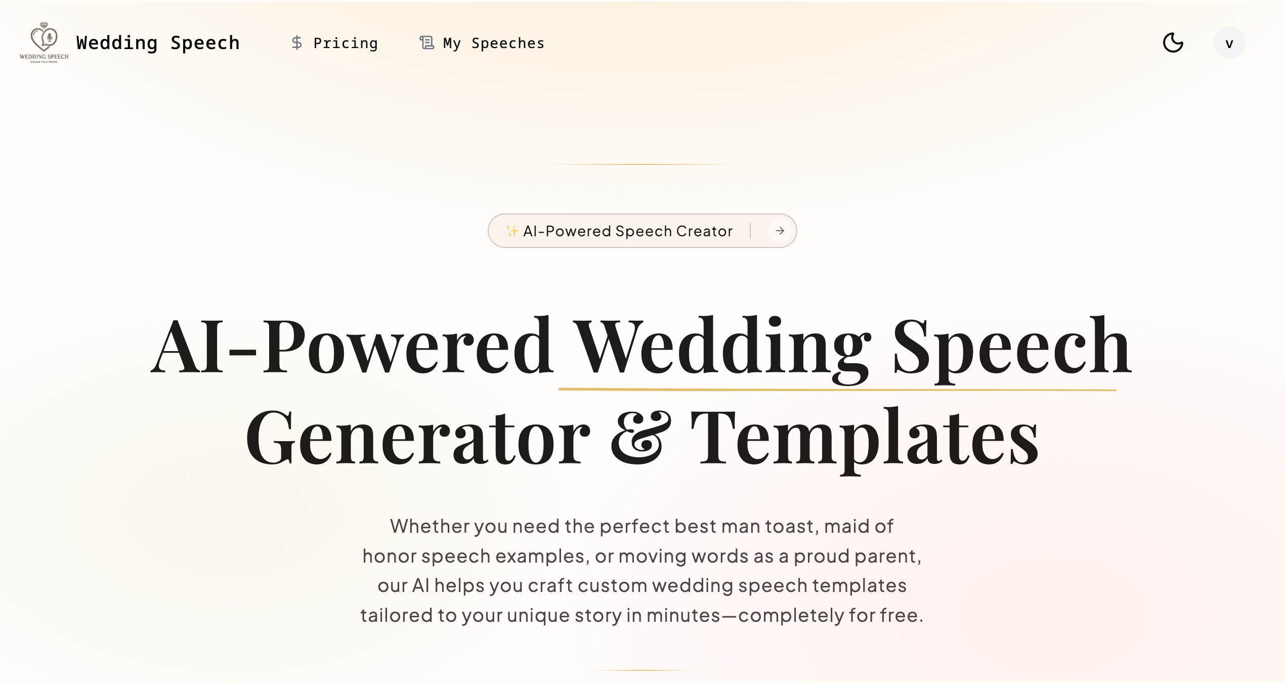 WeddingSpeech screenshot