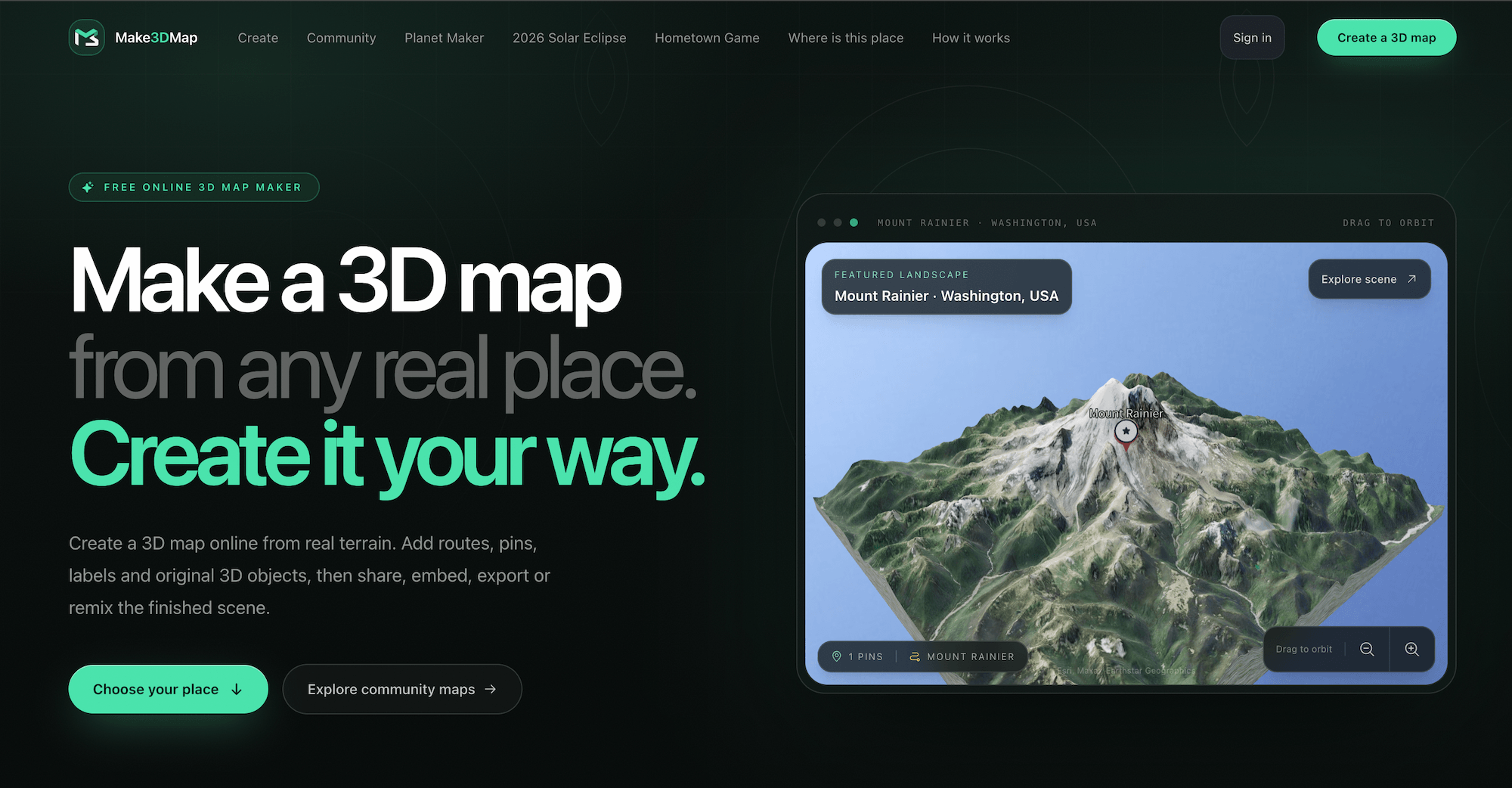 Make3DMap screenshot