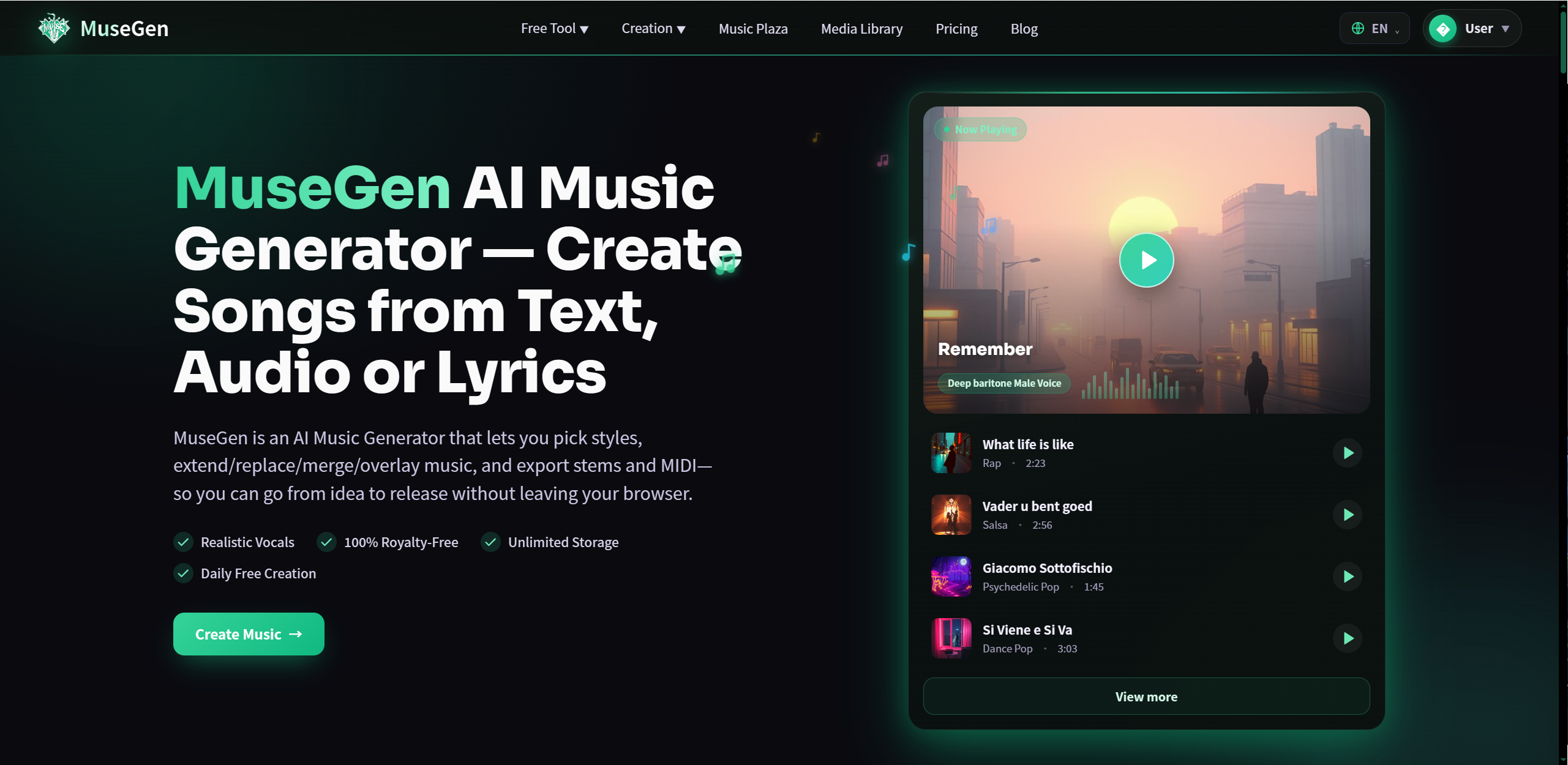 musegen screenshot