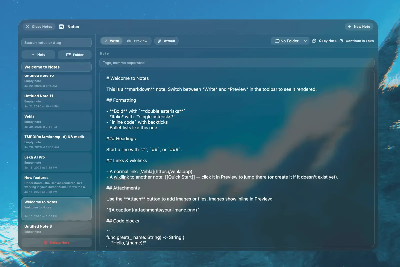 Vehla screenshot