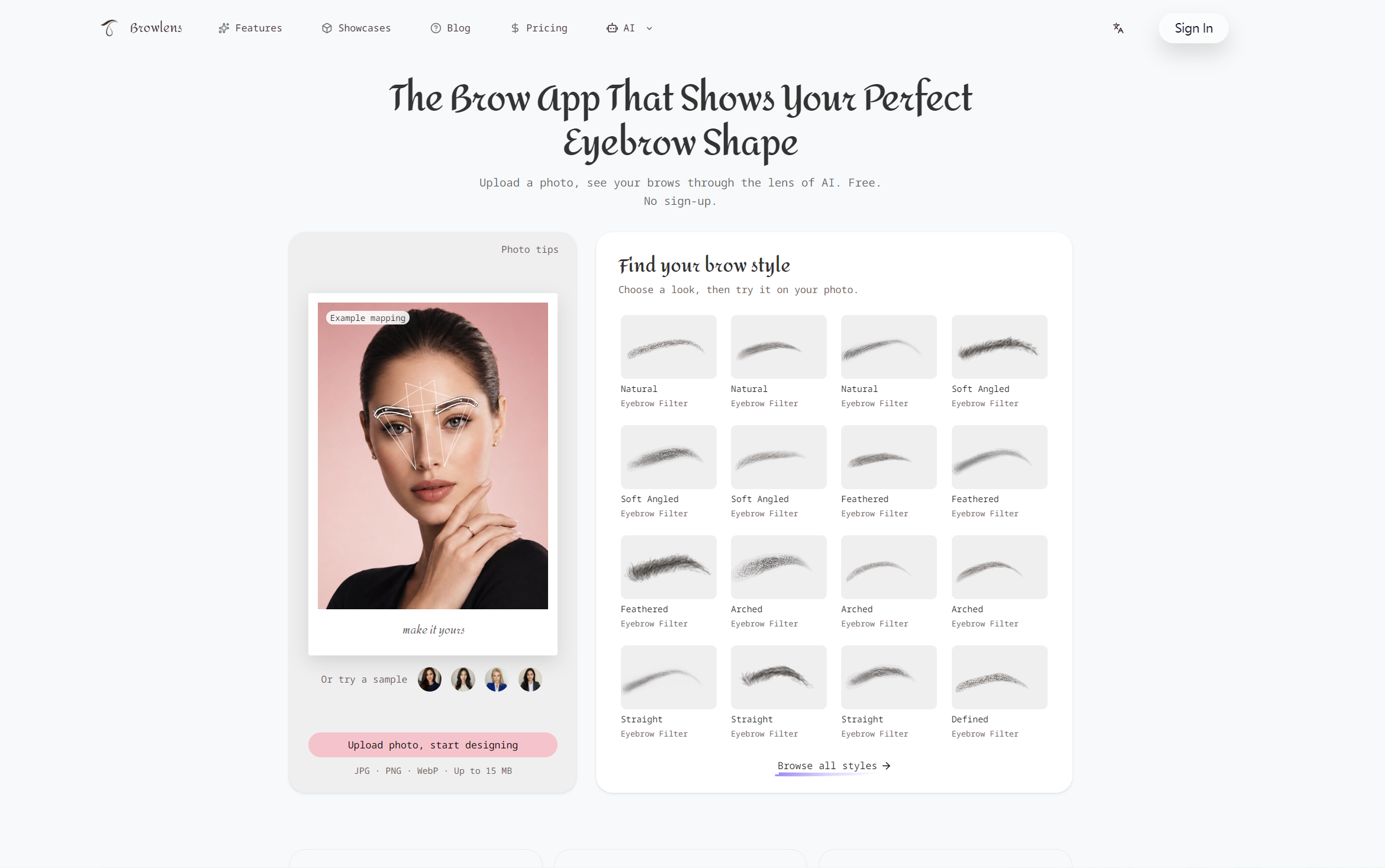 hello@browlens.com screenshot