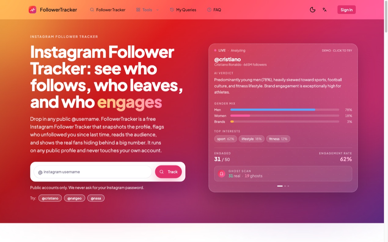 FollowerTracker screenshot