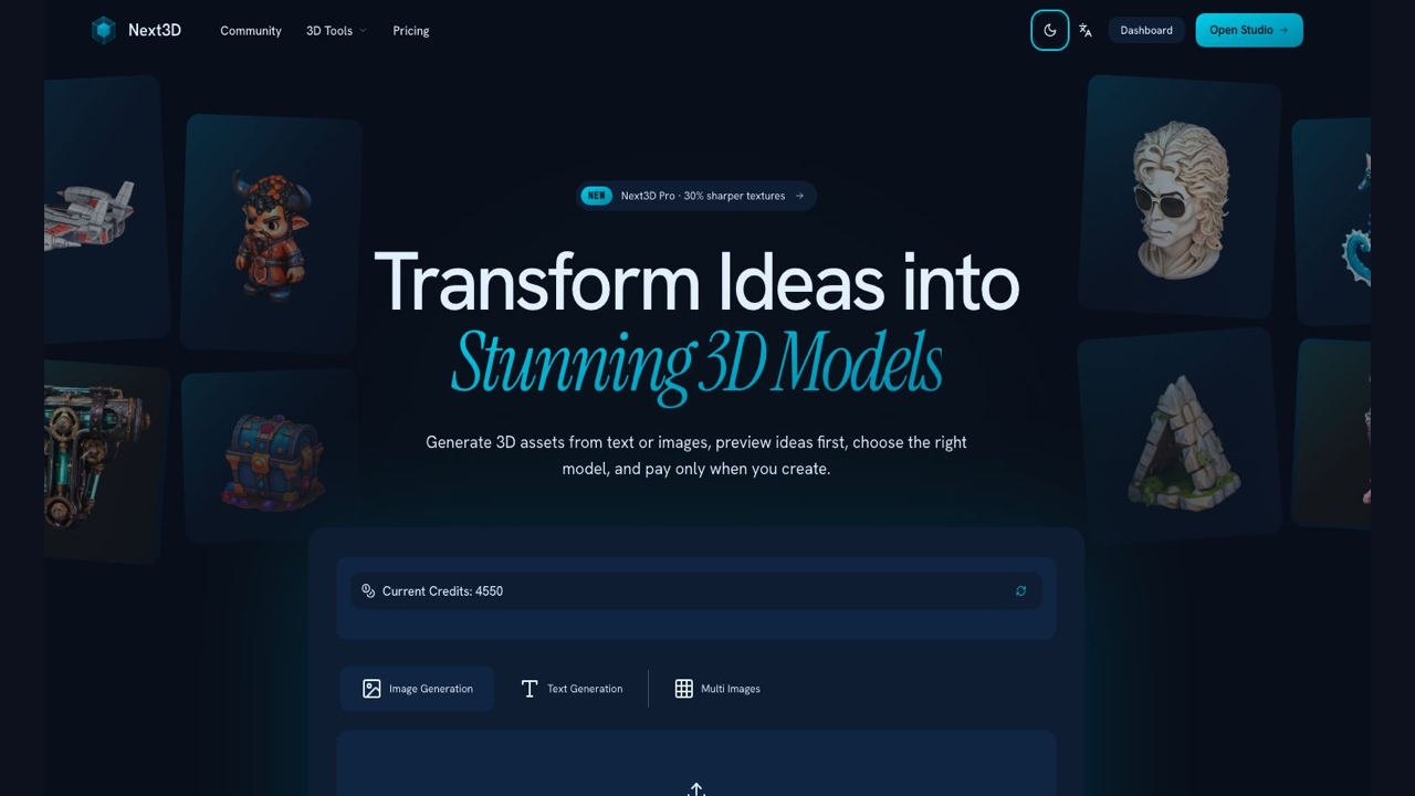 Next3D AI 3D Model Generator screenshot