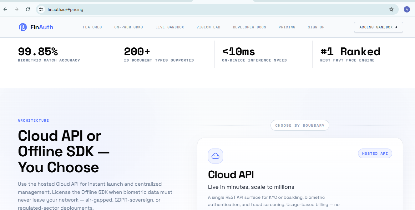https://finauth.io/ screenshot