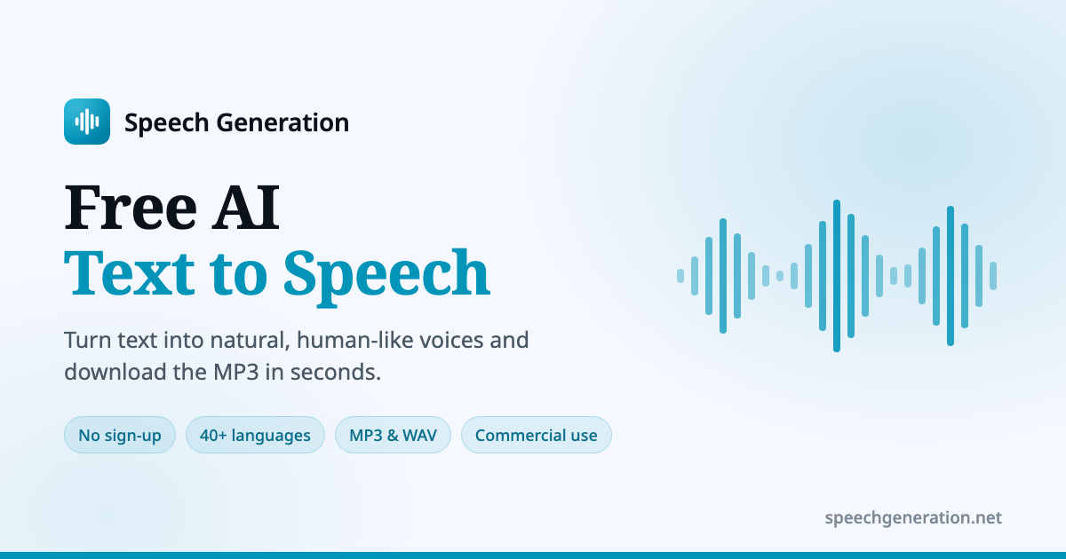 Speech Generation - AI Speech Generator screenshot