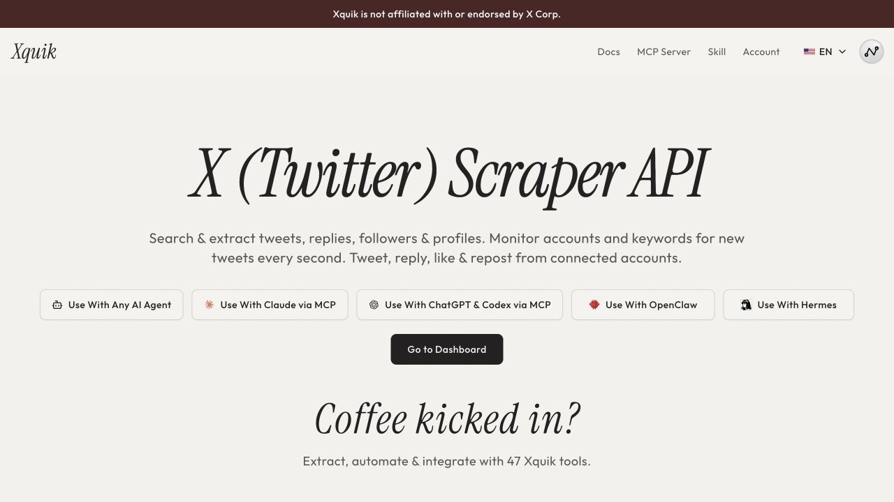 Xquik screenshot