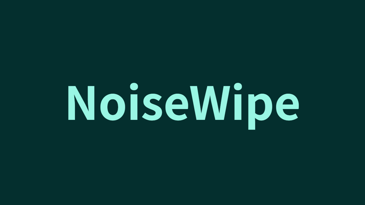 NoiseWipe screenshot