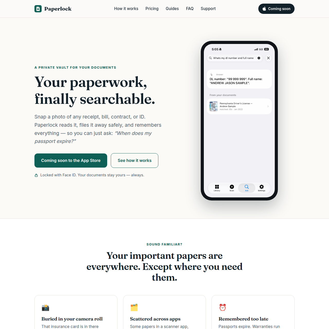 Paperlock screenshot