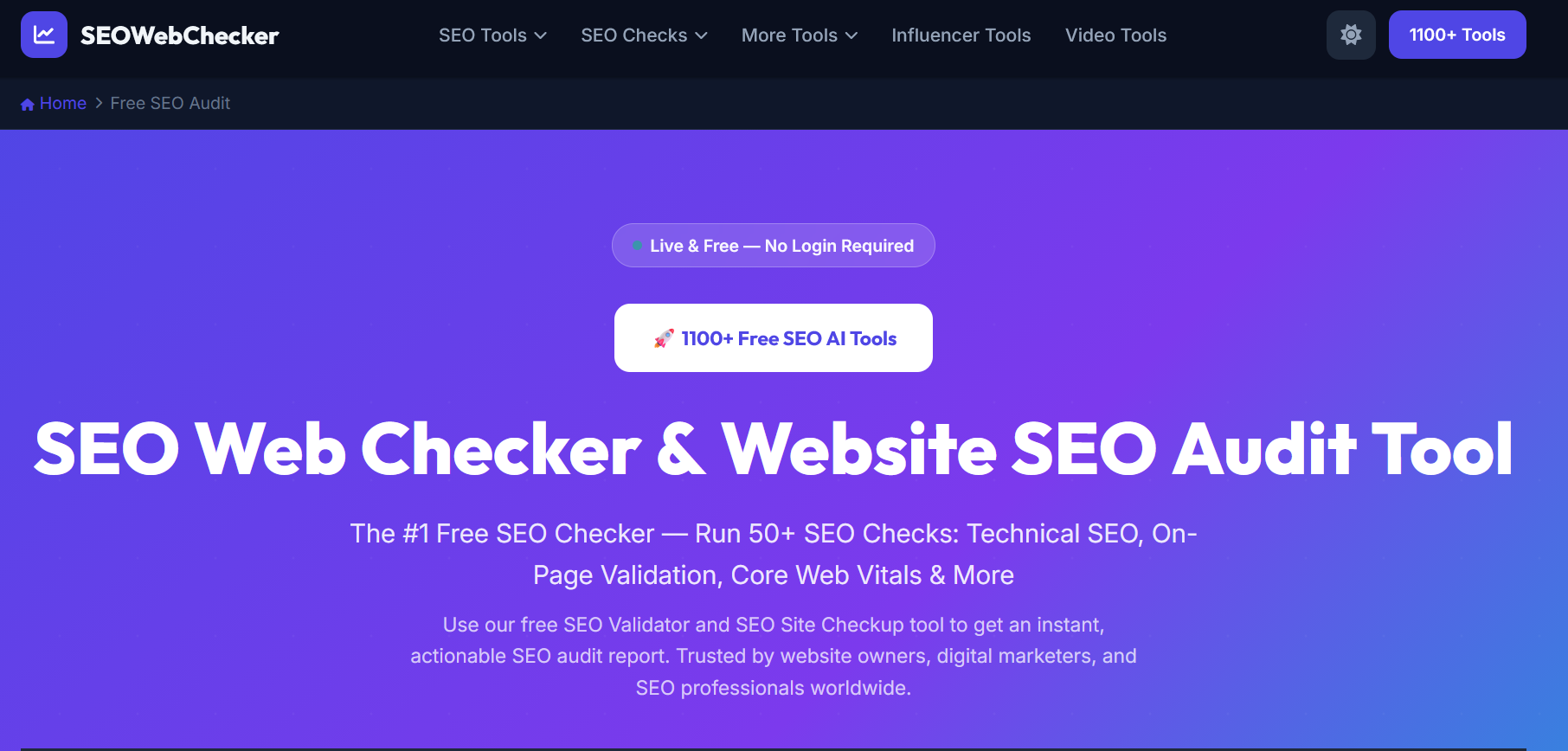 SEOWebChecker screenshot