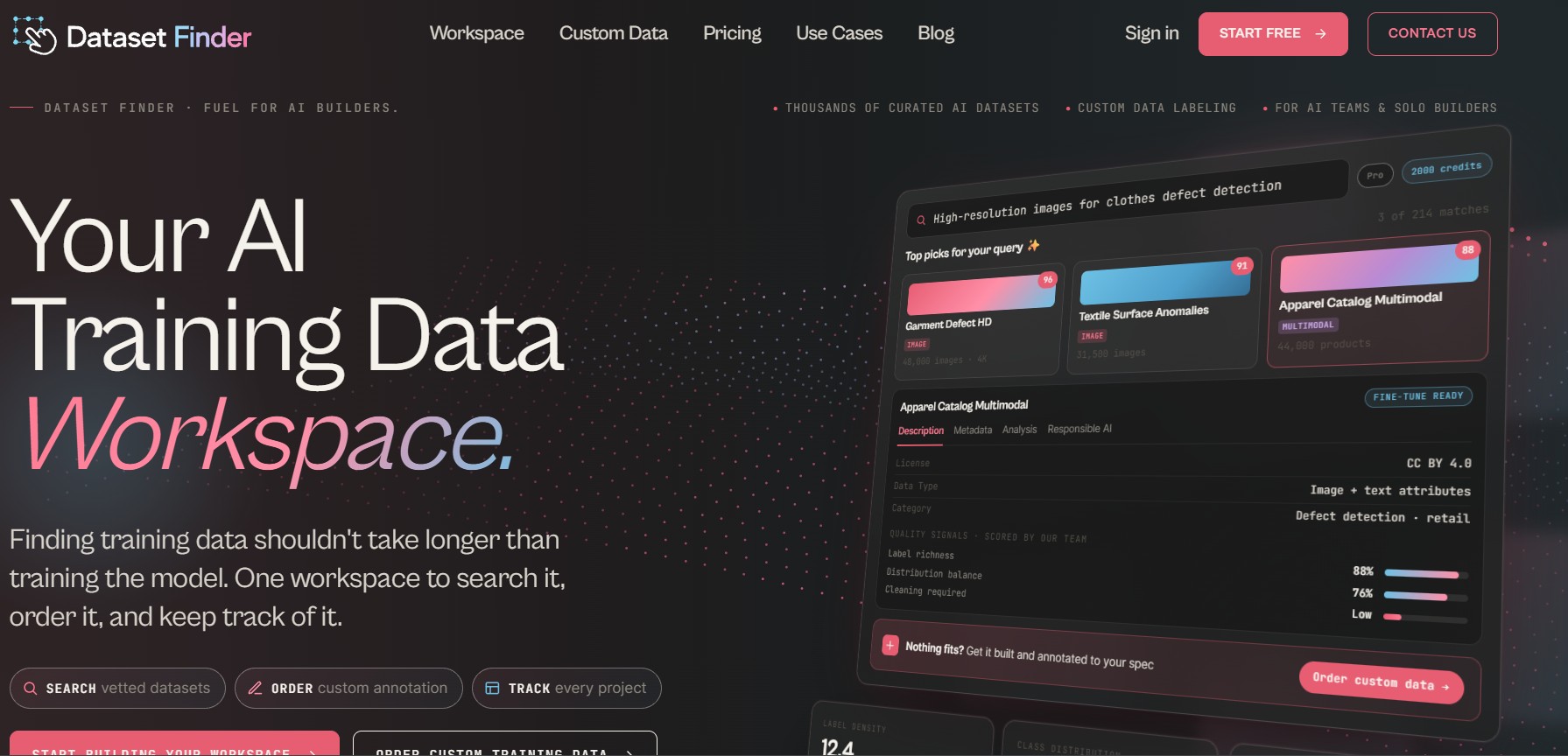 Dataset Finder screenshot