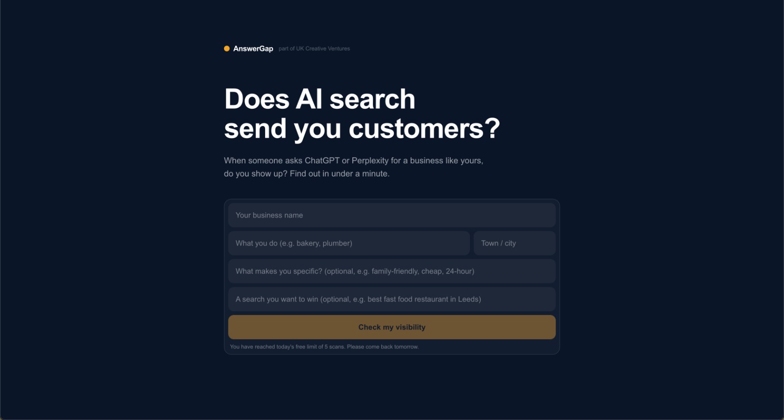 AnswerGap screenshot