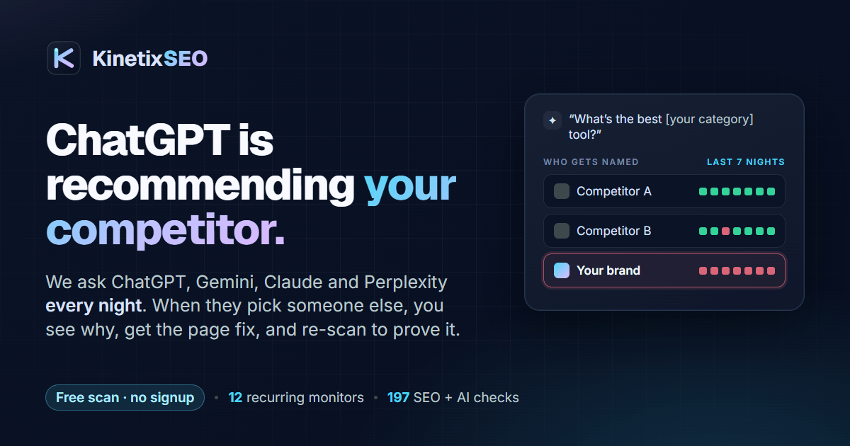 KinetixSEO screenshot