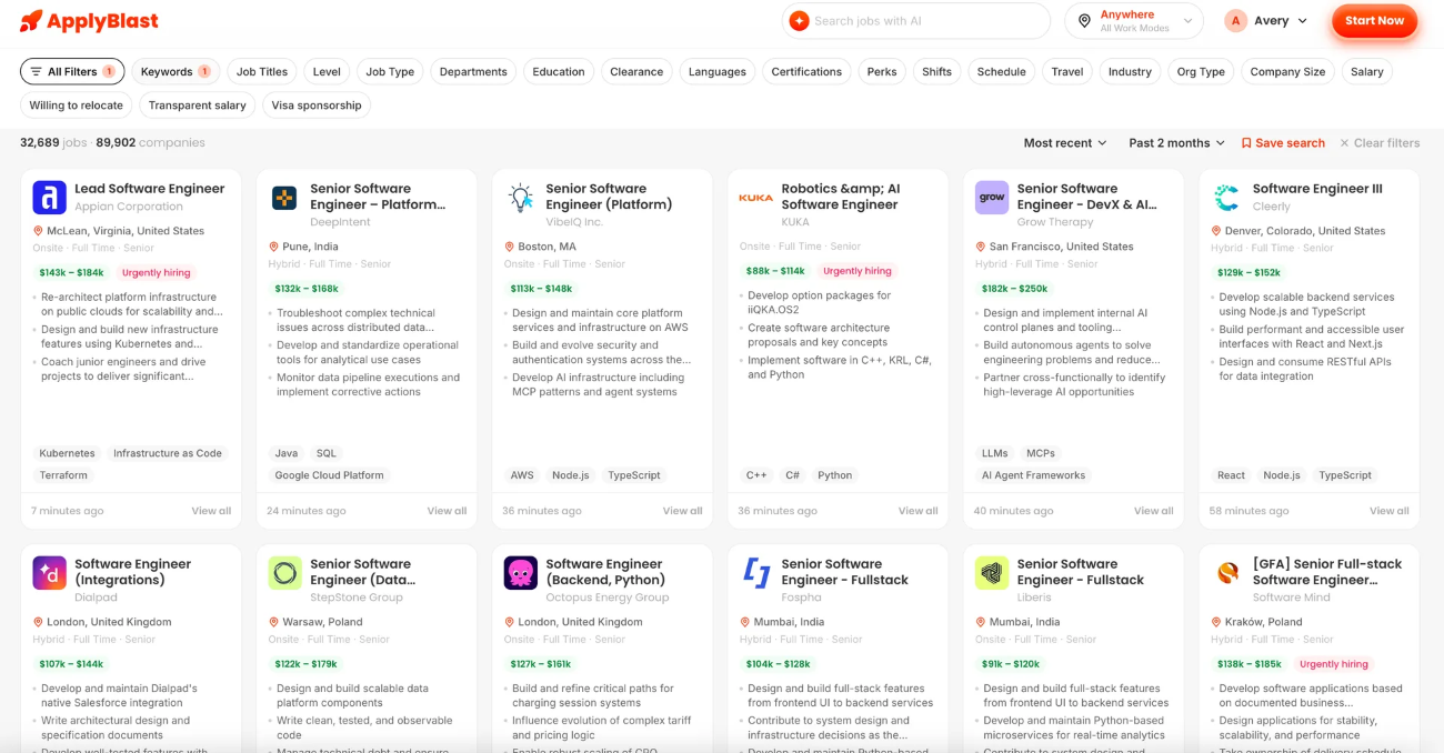 ApplyBlast screenshot