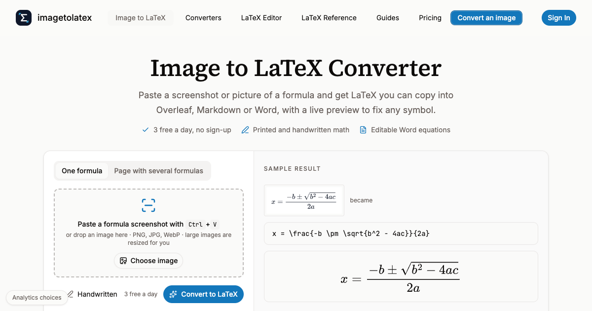 imagetolatex screenshot