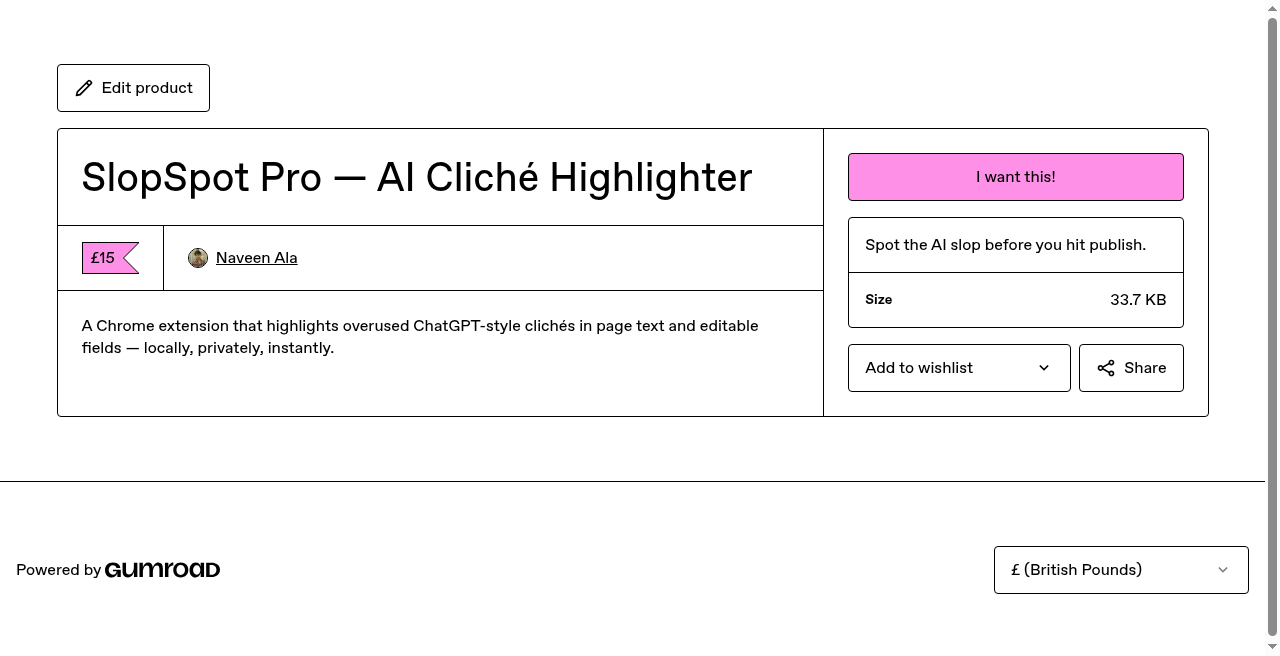 SlopSpot Pro screenshot