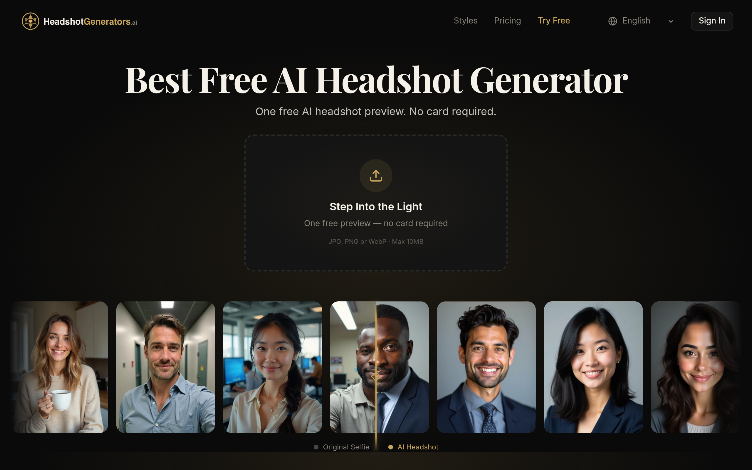 HeadshotGenerators.ai screenshot