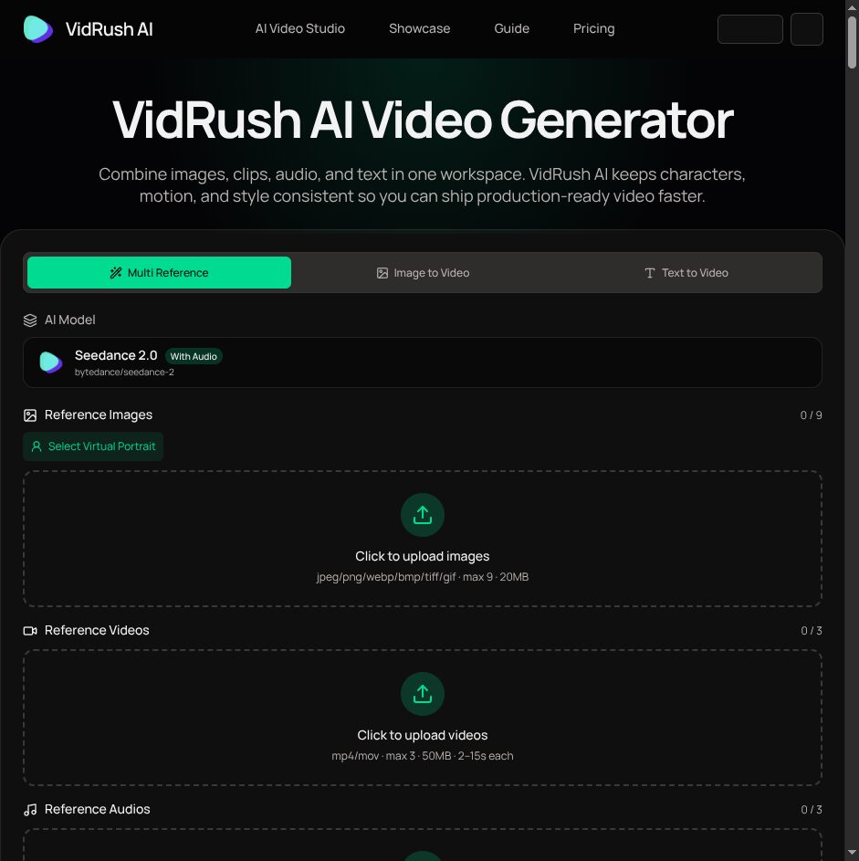 VidRush AI screenshot