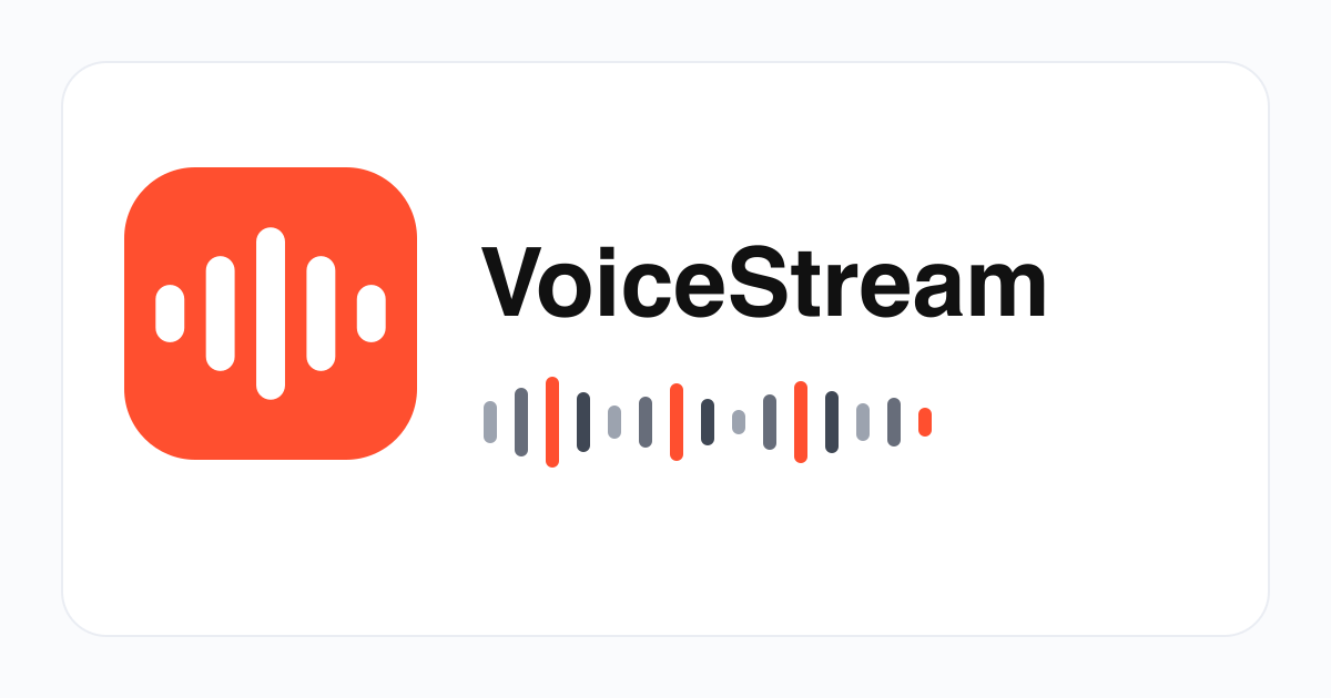 VoiceStream screenshot