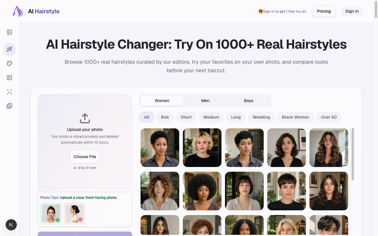 AI Hairstyle screenshot