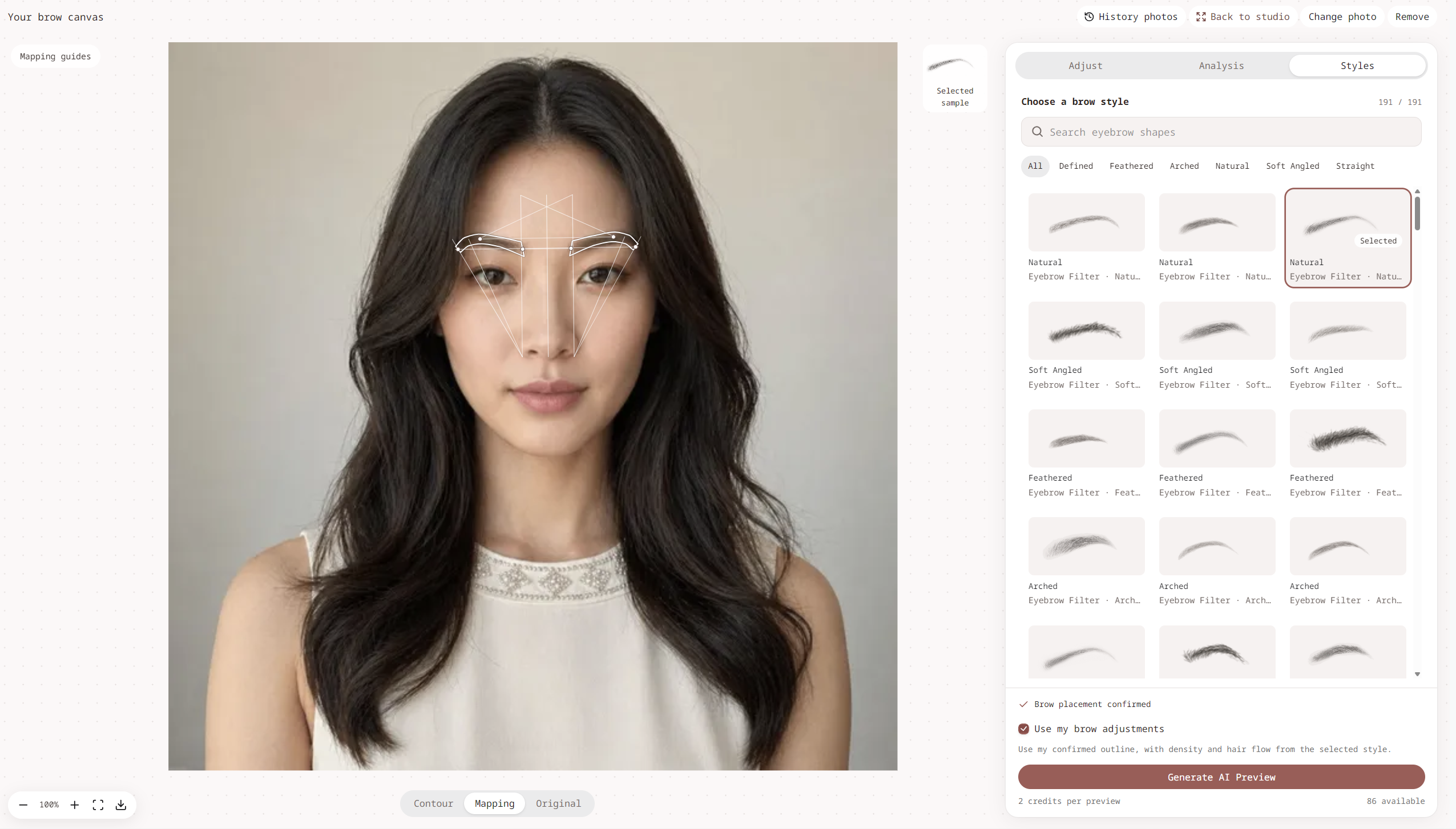 hello@browlens.com screenshot