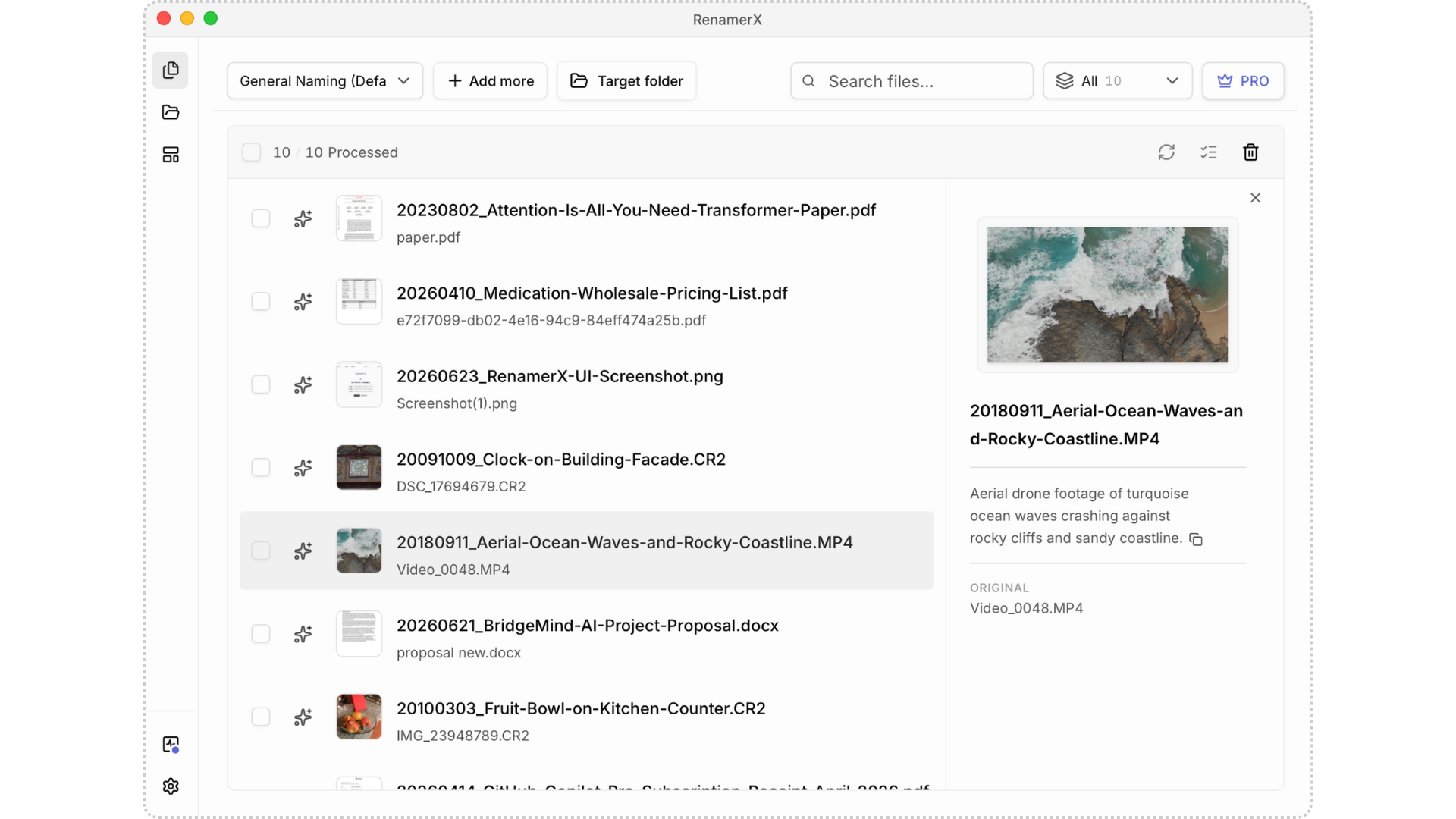 RenamerX screenshot