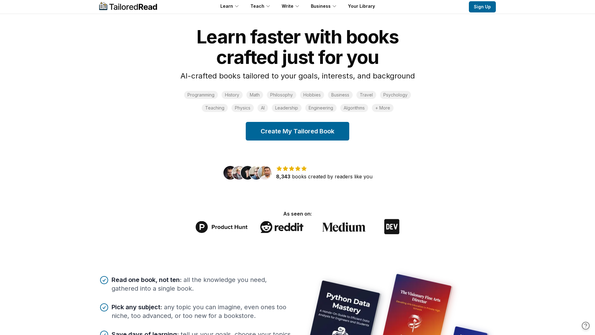 TailoredRead screenshot