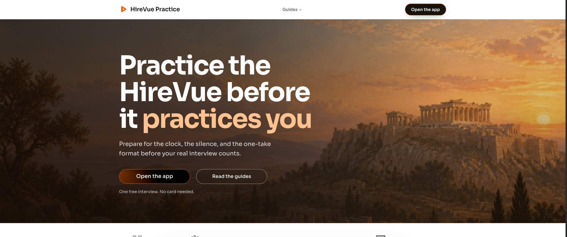HireVue Practice screenshot
