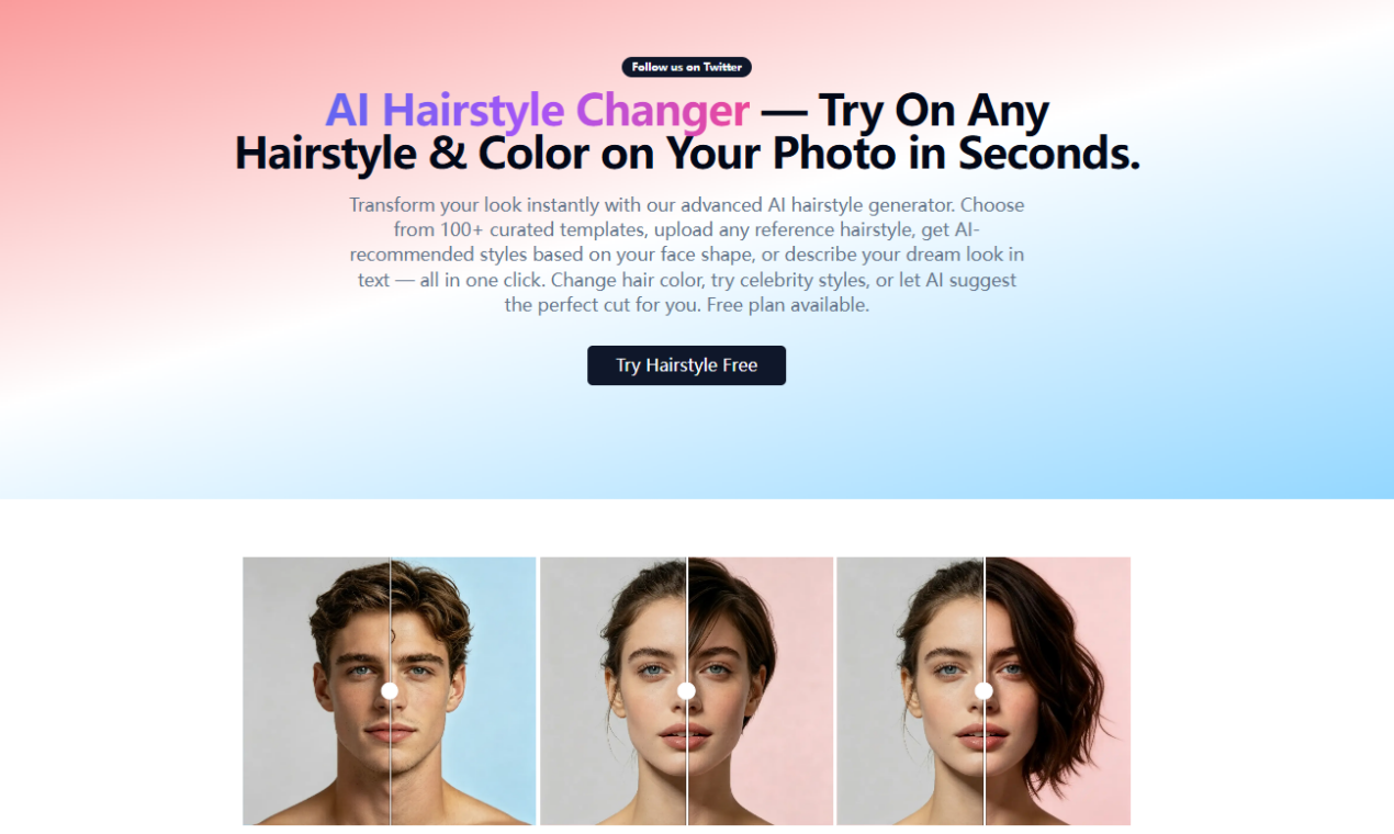 AI Hairstyle TryOn screenshot