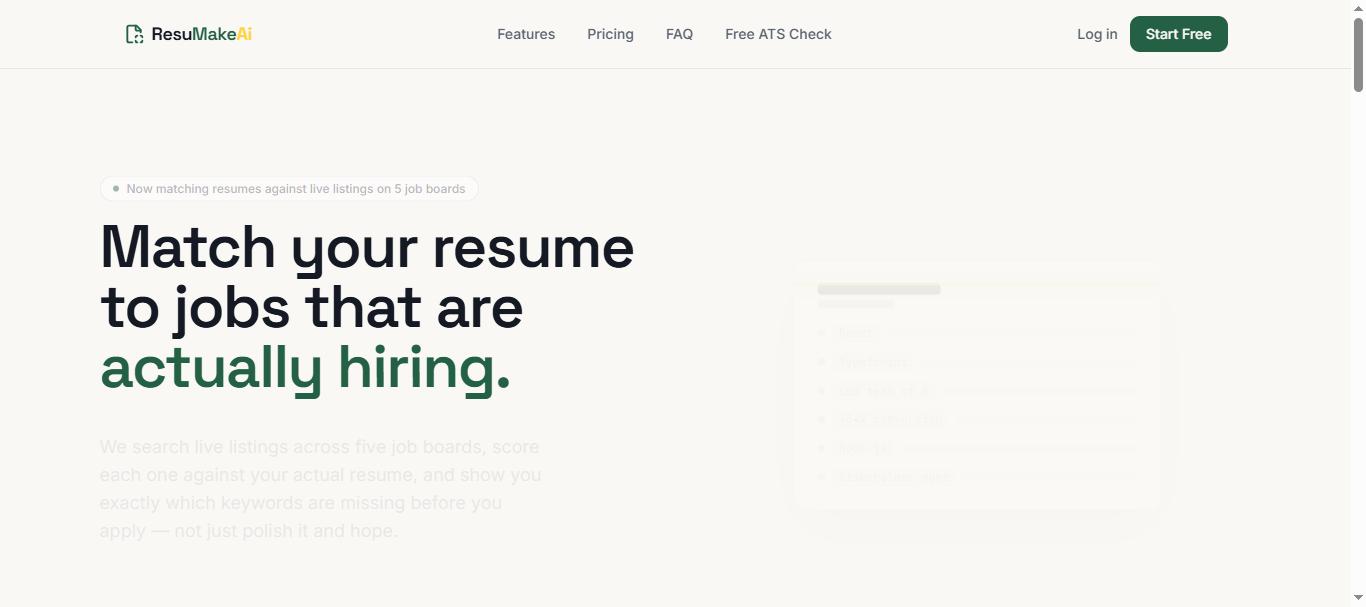 ResuMakeAi screenshot