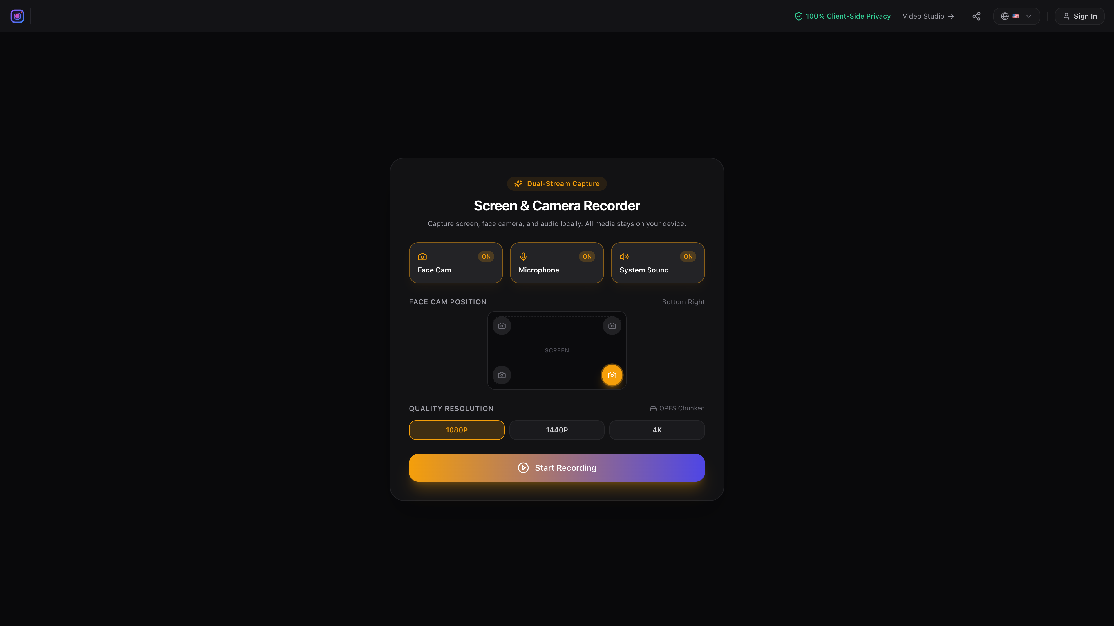 Recordel screenshot