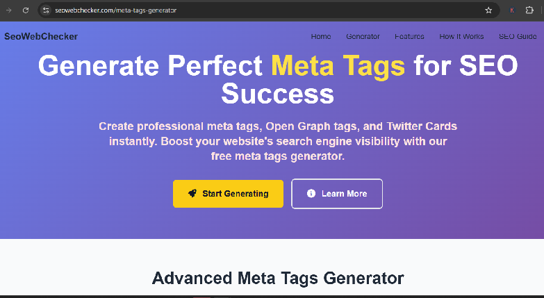 SEOWebChecker screenshot